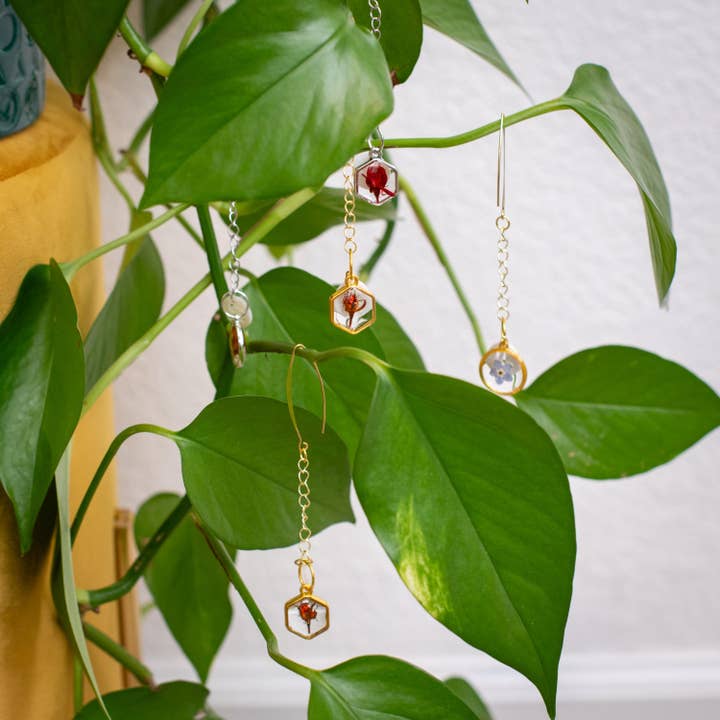 Evil Eye Rose Charm – White Floral Keepsake Pendant for wholesale by TillyPad Studios