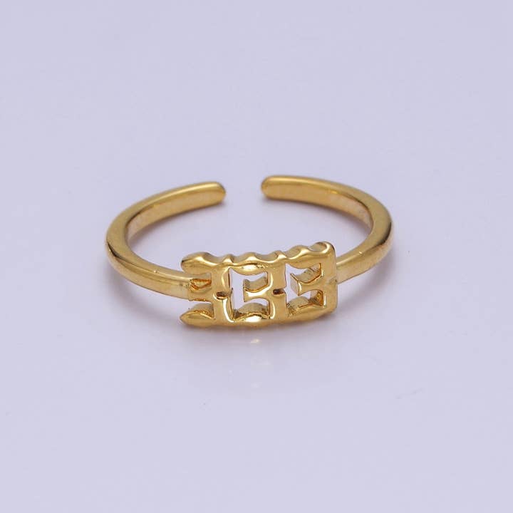 Aim Eternal - Wholesale Band/Stacked Ring - Dainty Angel Number Ring, Minimalist Gold Filled Ring Unisex2