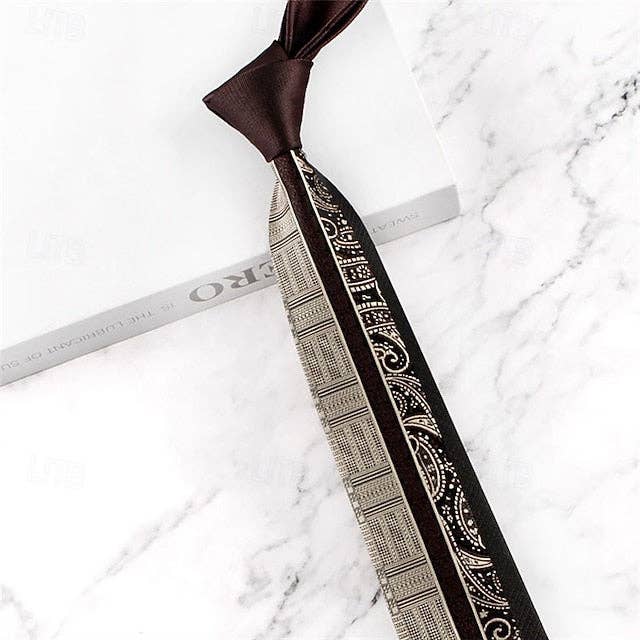 Ecovear - Wholesale Necktie – Men’s - Men's Neckties Fashion Formal Splice Color Block Wedding Party Daily Wear3