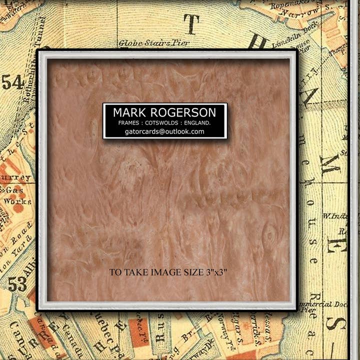 Gator cards - Wholesale Picture Frame - 1658 Map Paper veneer 3"x3" Photo Frame.0