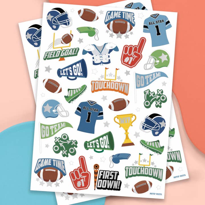 Petit Fetti - Wholesale Temporary Tattoo - Kids - Football Temporary Tattoos, Party Favors, NFL Sports Decor