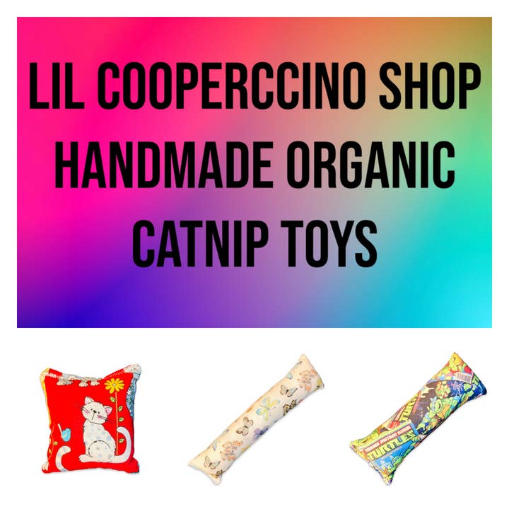 Handmade Organic Catnip Toys for wholesale by Lil Cooperccino Shop