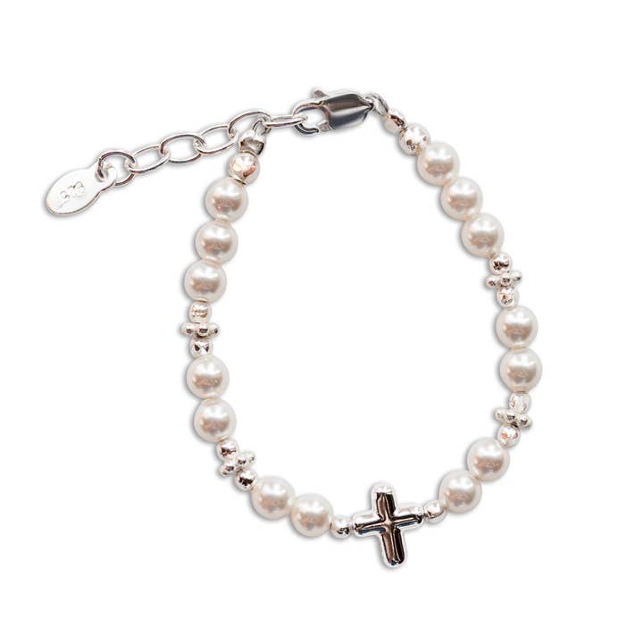 Kids Sterling Silver Cross Bracelet Baptism & Communion Gift for wholesale by Cherished Moments
