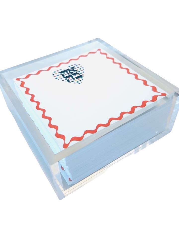 Paper in Acrylic Holder, Ahava Heart for wholesale by Maven Home