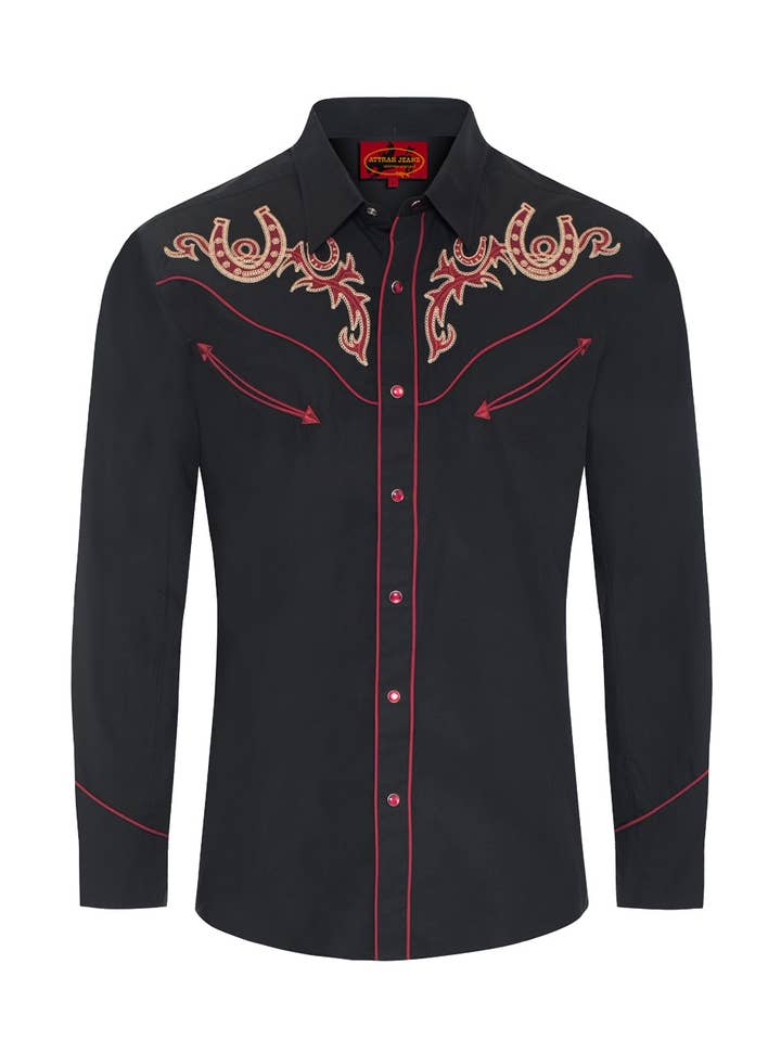 Men's Western Embroidery Shirt for wholesale by TM Exposure