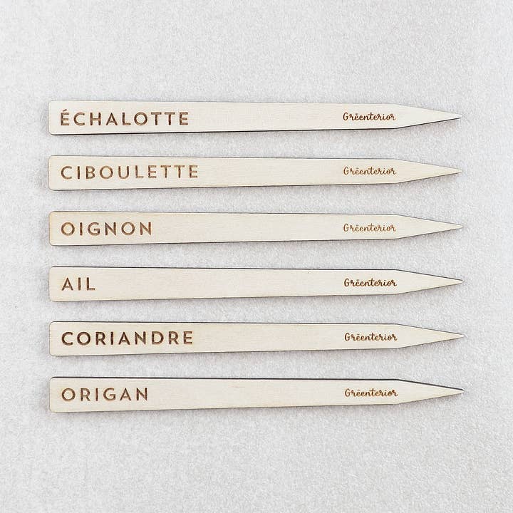 Greenterior - Wholesale Garden Tool - Chive Plant Marker - Wood0