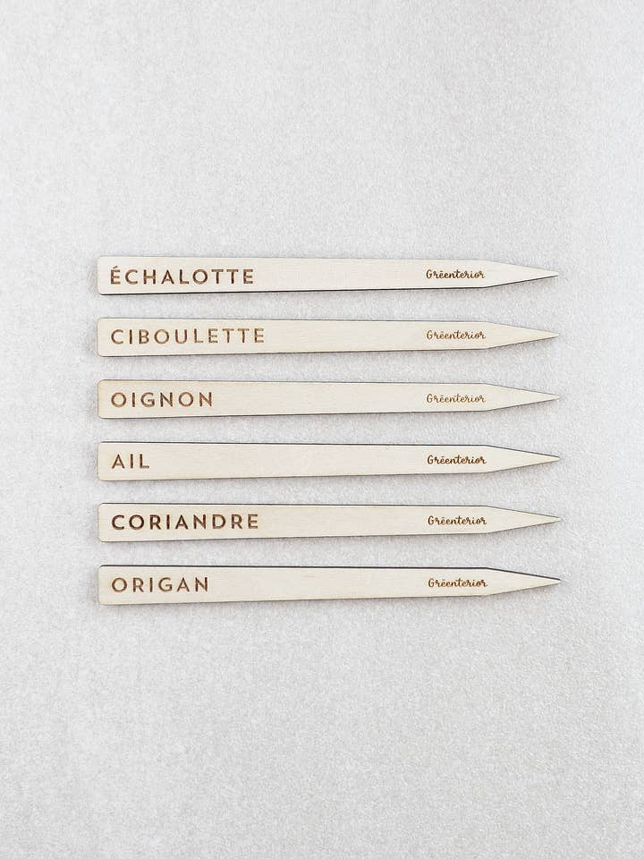 Chive Plant Marker - Wood for wholesale by Greenterior