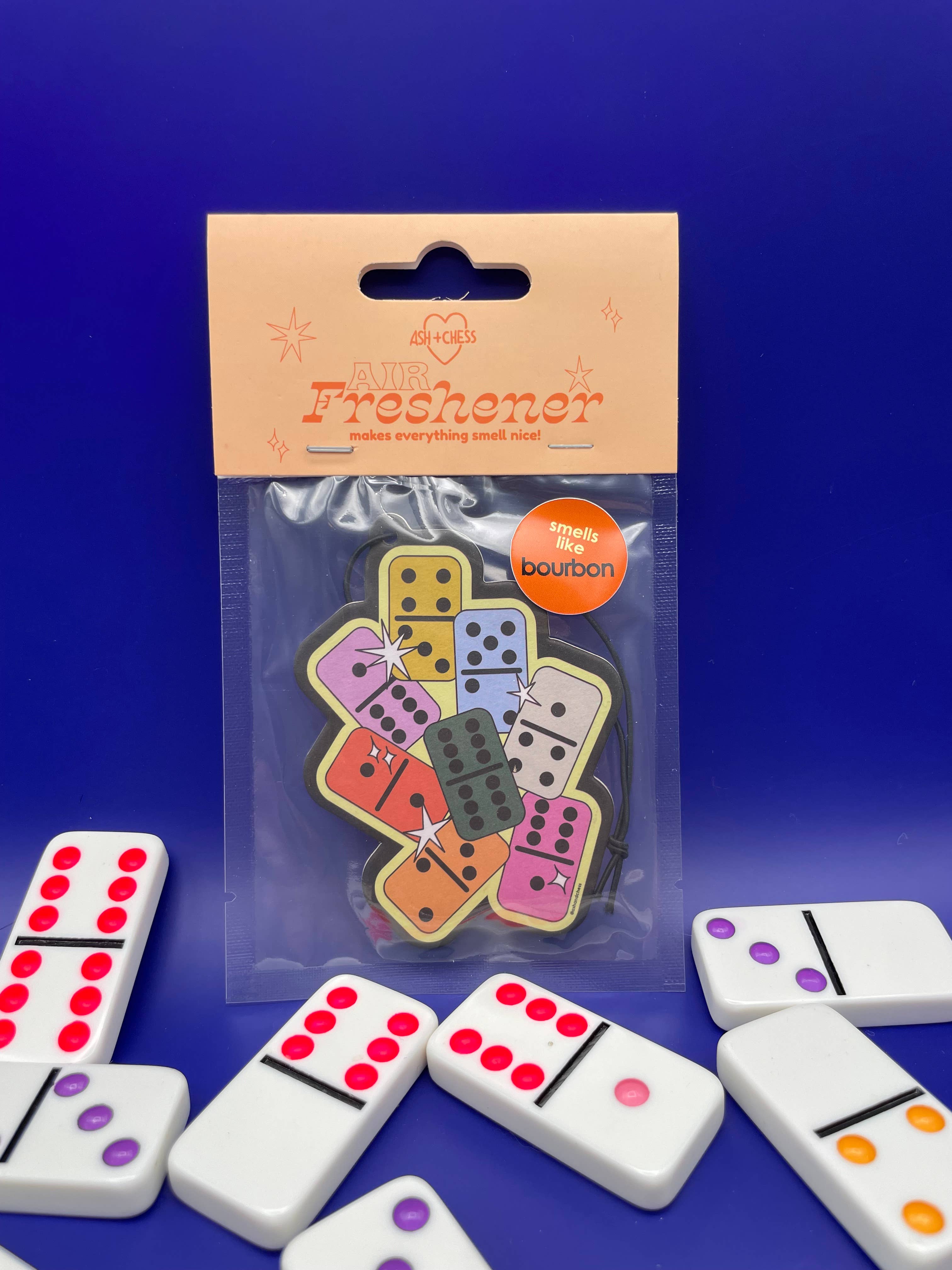 Ash + Chess - Wholesale Car Freshener - Unisex - Air Freshener - Dominos (Bourbon Scented)