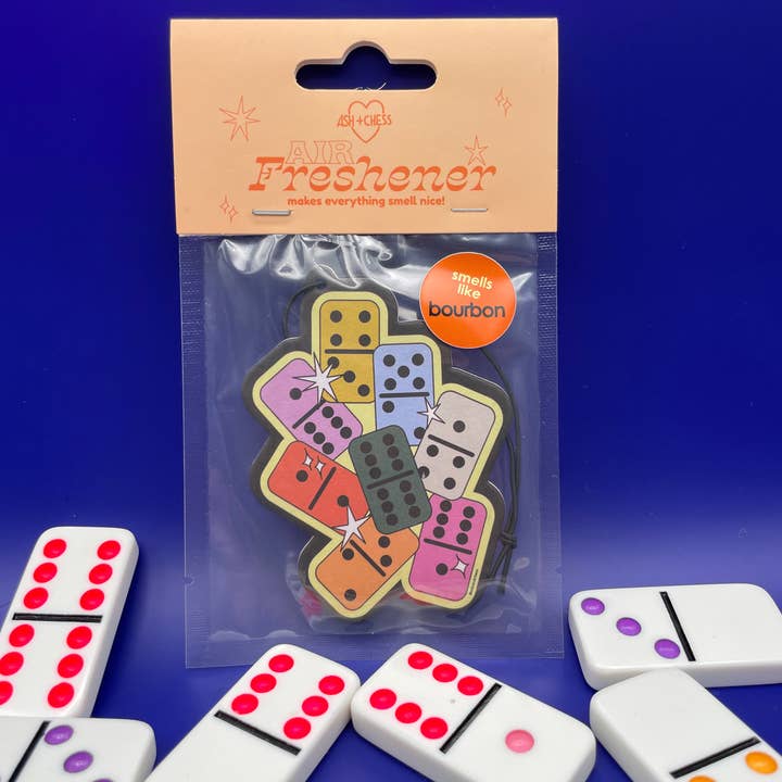 Ash + Chess - Wholesale Car Freshener - Unisex - Air Freshener - Dominos (Bourbon Scented)0