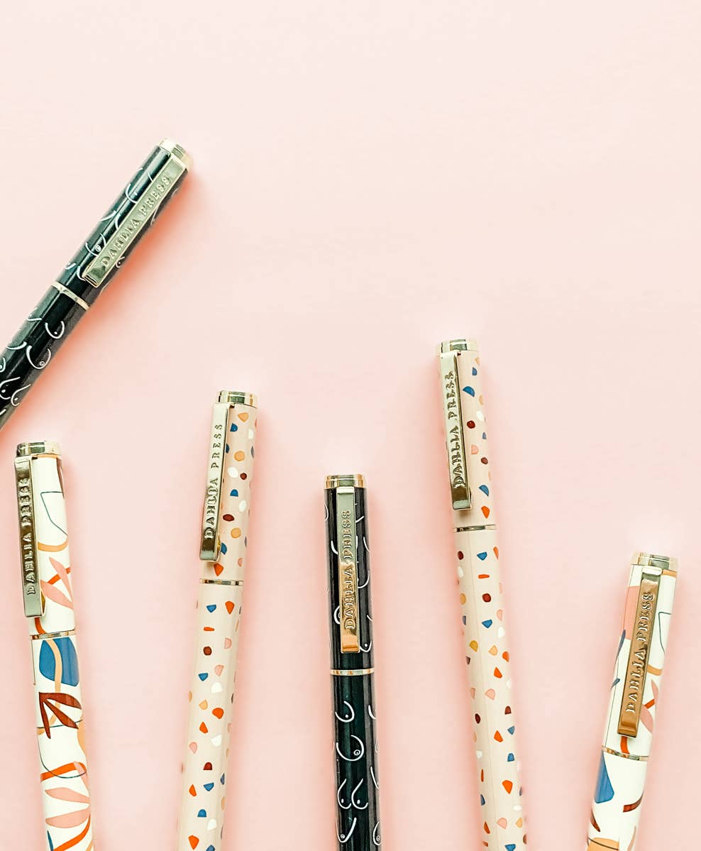 Dahlia Press - Wholesale Pen - The Girls Pen - Stainless Steel Rollerball Gel Pen2