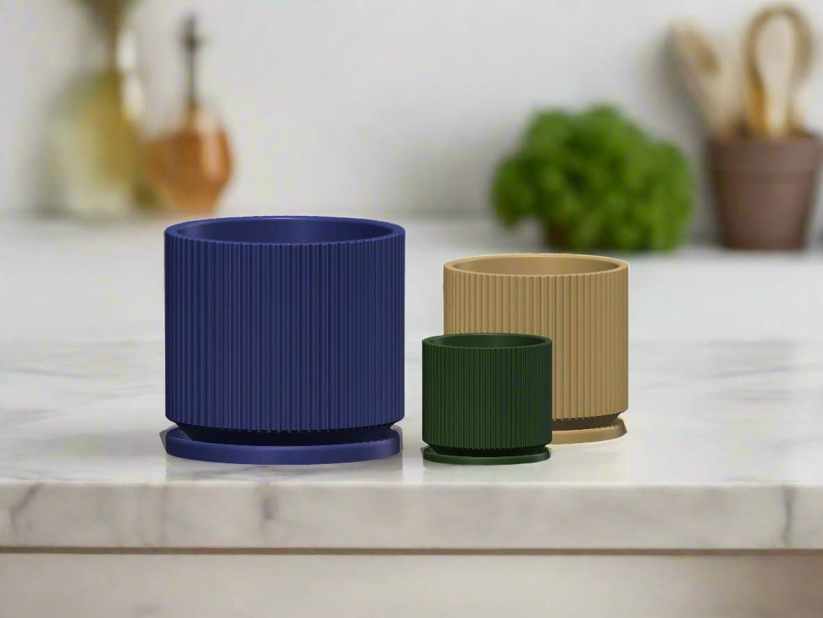 Rosebud Homegoods – wholesale Kruka – Planteringskärl med ribbor från mitten av århundradet19