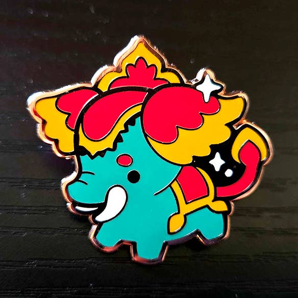 Alfinete de Lapela de Elefante Azul Decorado em Esmalte por atacado de TORIPNG