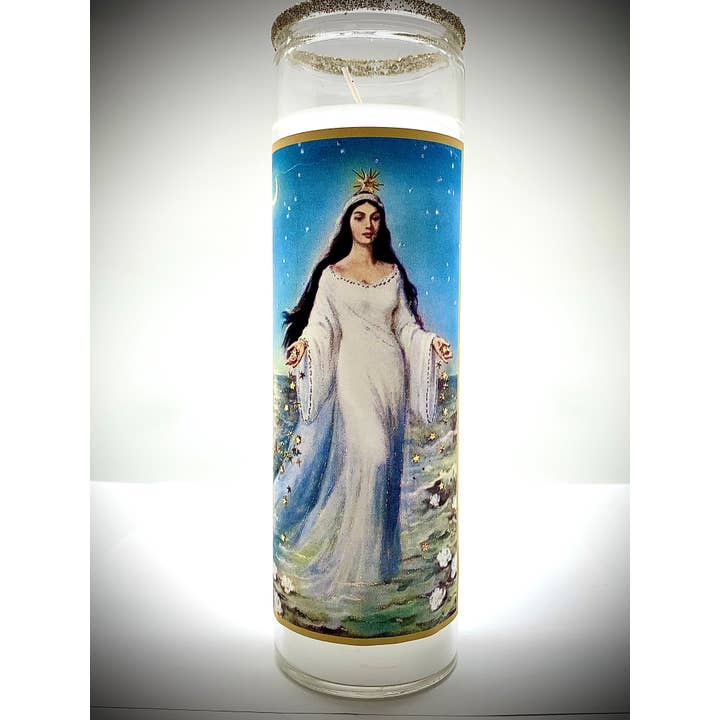 Star of the Sea Glitter Candle - Yemaya, Orisha, Yoruba for wholesale by Ceridwen’s