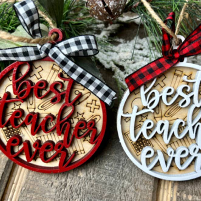 Best Teacher Ornament for wholesale by Woodman Decor & More