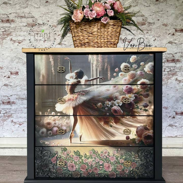 Mint by Michelle - Wholesale Craft supplies - Ballet in Bloom - Mint Decoupage Paper3