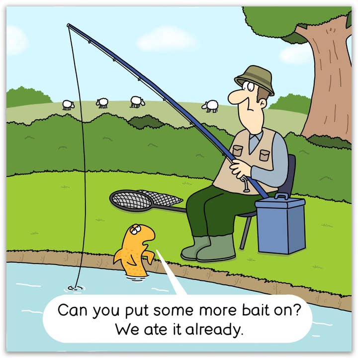 Twizler Ltd – wholesale Everyday greeting card – Funny Fishing Card - More Bait1