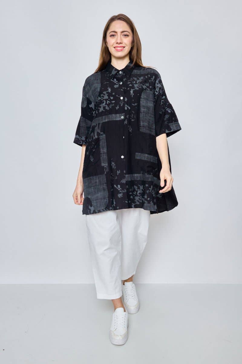 BELLA BLUE - Wholesale Tunic - Women's - Top - E68-H50980