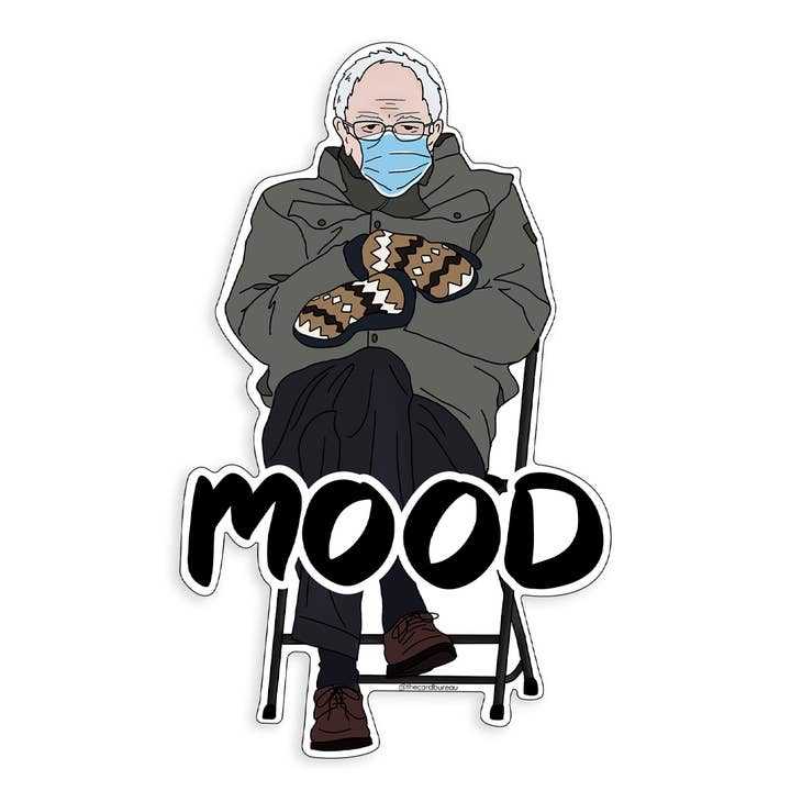 The Card Bureau - Wholesale Sticker - Bernie Sanders Mittens Meme Sticker