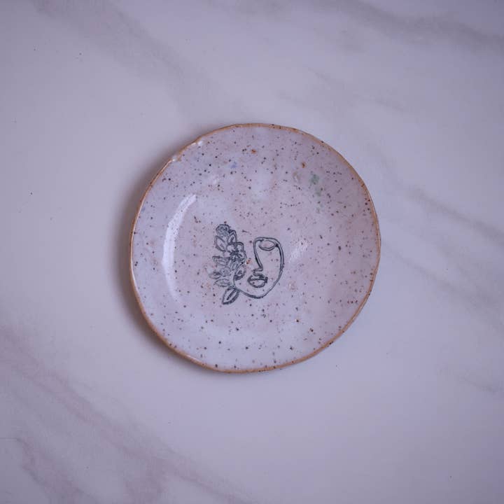 Mini Plate - Face Floral for wholesale by Mud & Maker