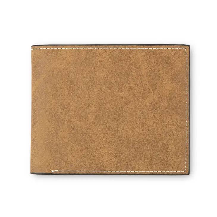 Weddingstar Inc. - Wholesale Wallet - Men's - Men's Brown Faux Leather Wallet - Blank