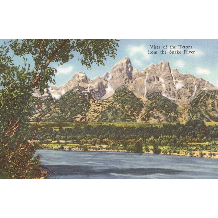 Found Image Press - Wholesale Postcard - Postcard WY-152 Grand Tetons, Snake River
