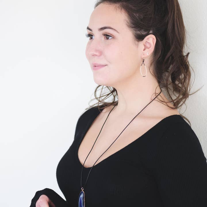 Rope and Leather - Wholesale Pendant/Charm Necklace - Agate Necklace