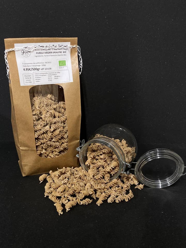 FUSILLI Organic Vegan Pasta — 500gr for wholesale by LA FERME DU BAS ROTEUX