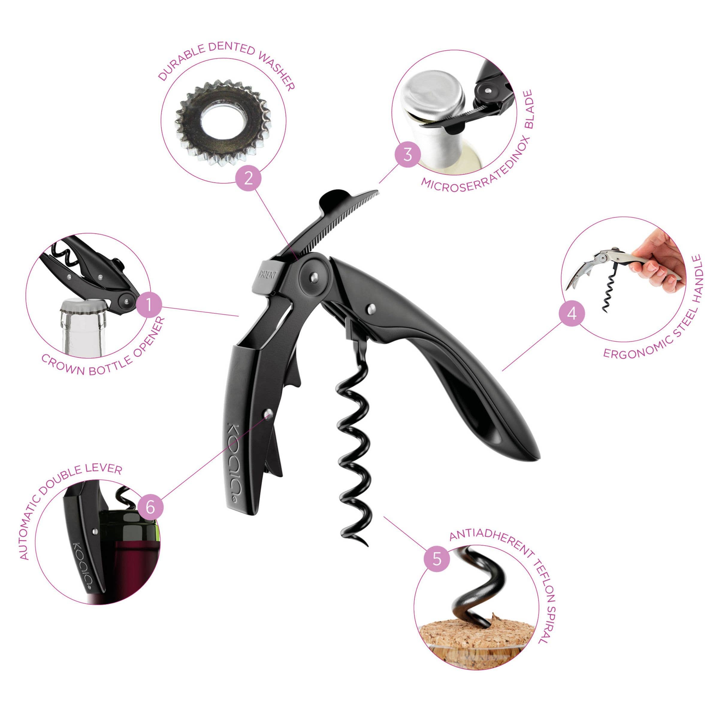 Amefa Couzon - Wholesale Bottle/Wine Opener - POP High Tech Double Lever Corkscrew - Koala10