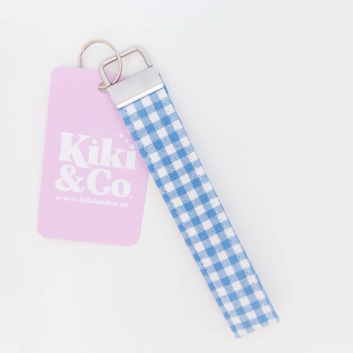 Kiki & Co. - Wholesale Keychain – Women's - Keychain - Blue Gingham