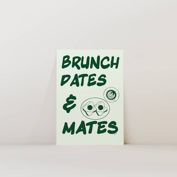 Brunch Dates & Mates Print for wholesale by Poppy Illustrates