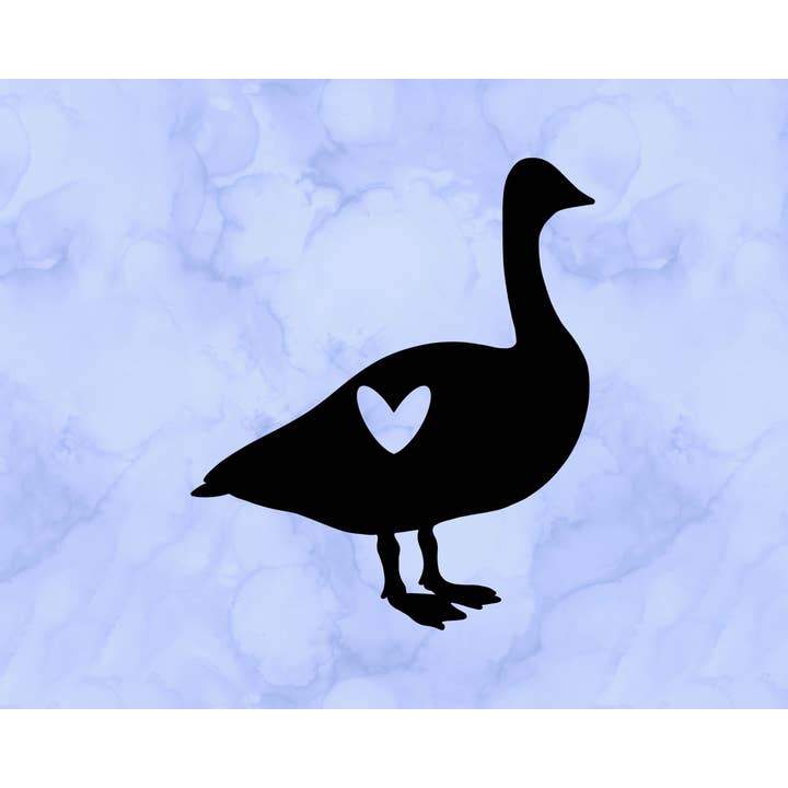 Autocollant cœur d'oie (2") pour la vente par Sticking with You