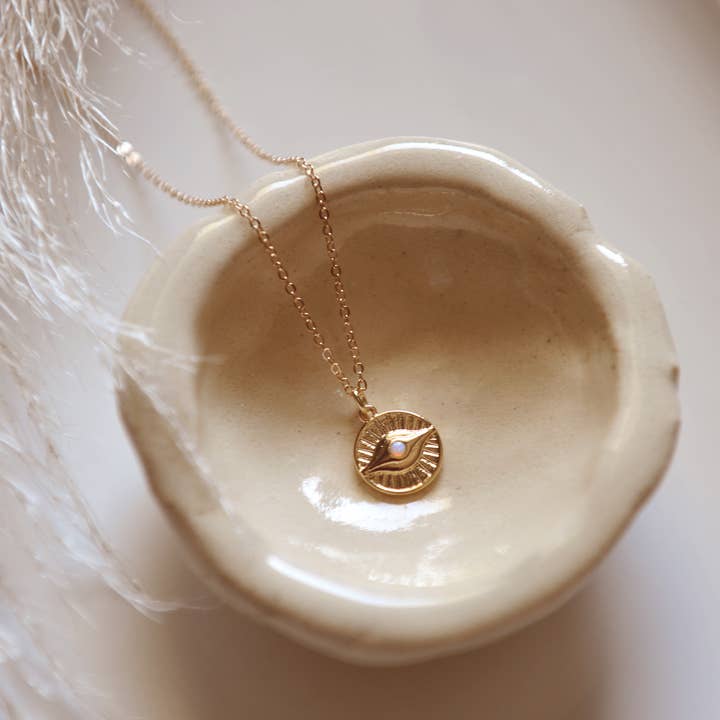 Colar de opala Sun Evil Eye por atacado de Oh So Lovely