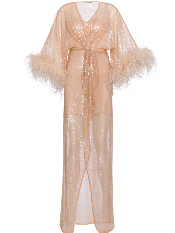 Fresia Sequin Kimono Dress for wholesale by NANA GOTTI