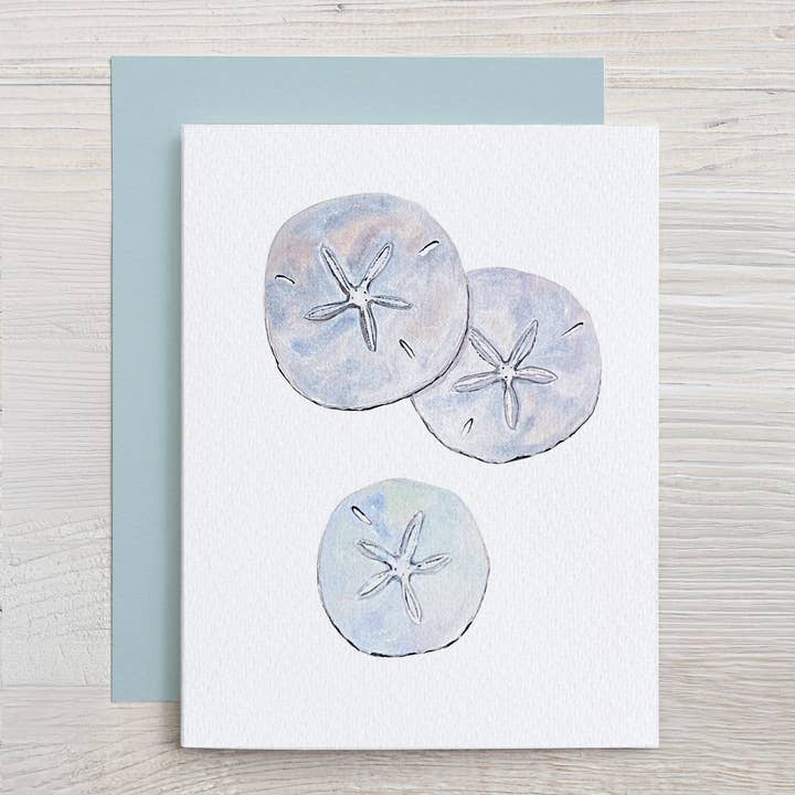 Waterline Studio - Wholesale Stationery/Notecard Set - Beachcomber Note Card Set (Sand Dollars, Sea Urchins, Starfish)2