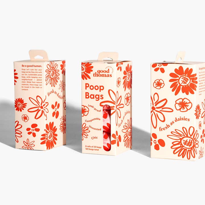 Good Thomas - Wholesale Pet Poop Bag - Fresh as Daisies Poop Bags (160 bags)2