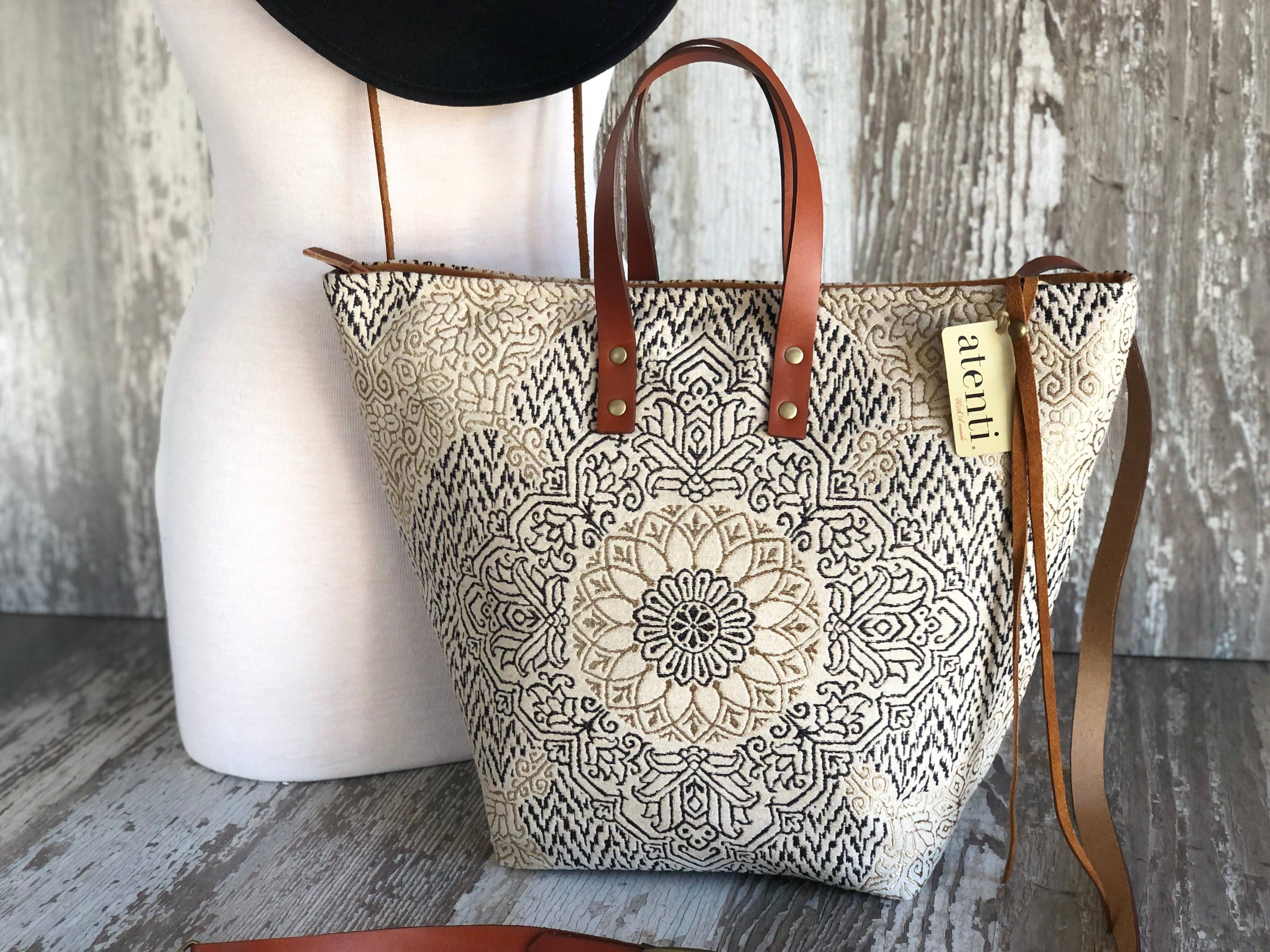 Atenti - Vente Sac à main avec poignée sur le dessus – femme - Panier Mandala New Hope1