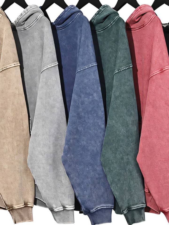 Acid Wash Kids, T-shirt para adultos, camisola e pulôver com capuz por atacado de Jasper Fashion