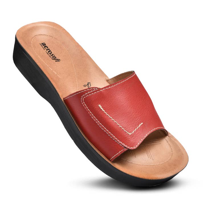 AEROSOFTFOOTWEAR - Wholesale Sandals - Women's - Aerosoft - Prissy Slide Sandals For Women