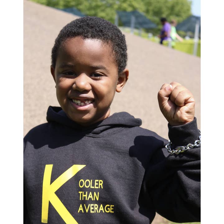 Black & Yellow Kooler Than Average Hoodie for wholesale by THICKER THAN AVERAGE LLC