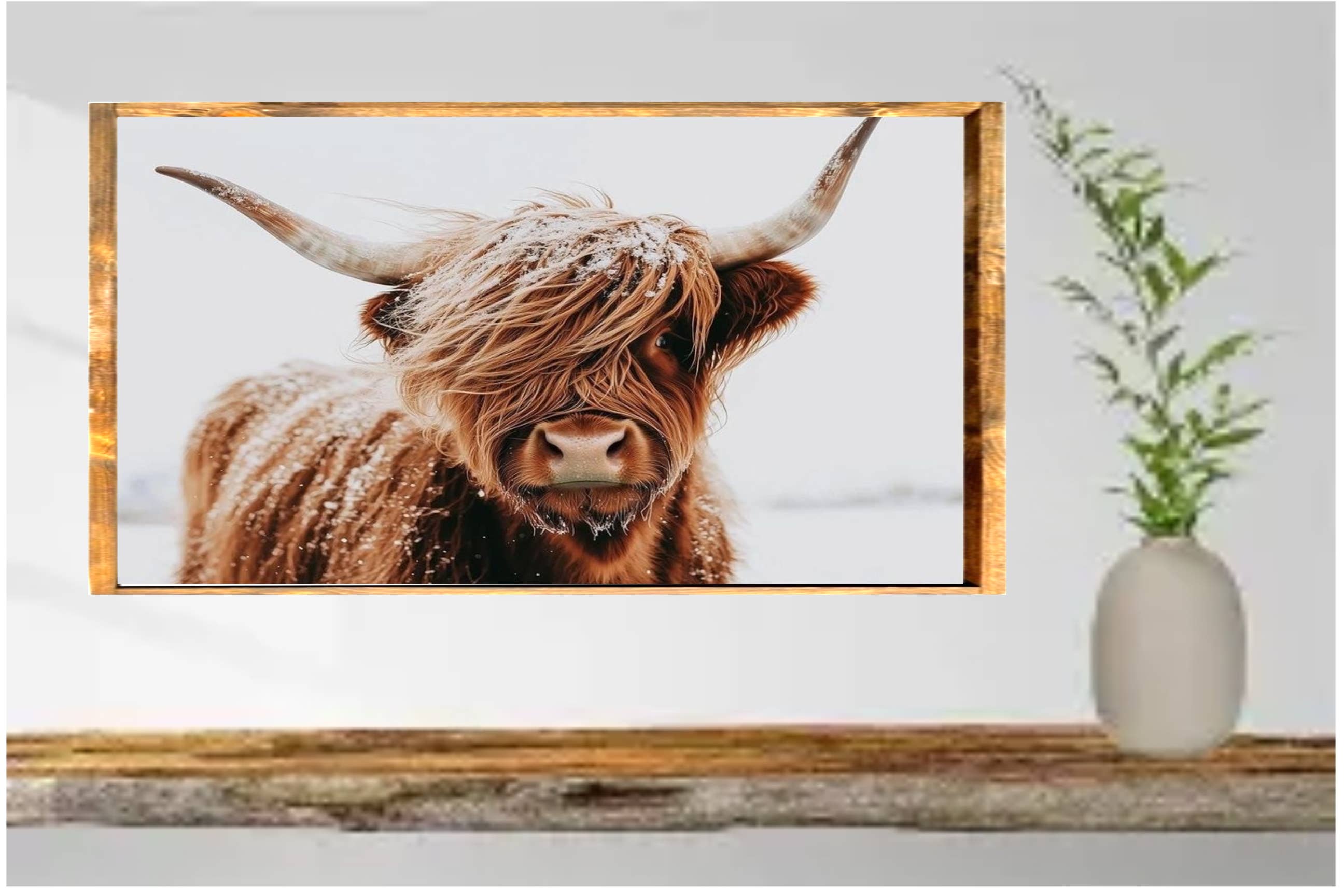 Stir Crazy Signs – Engroshandel Vægdekoration - Børn og baby – På skiltet til Snedækket Highland Cow Bondegård