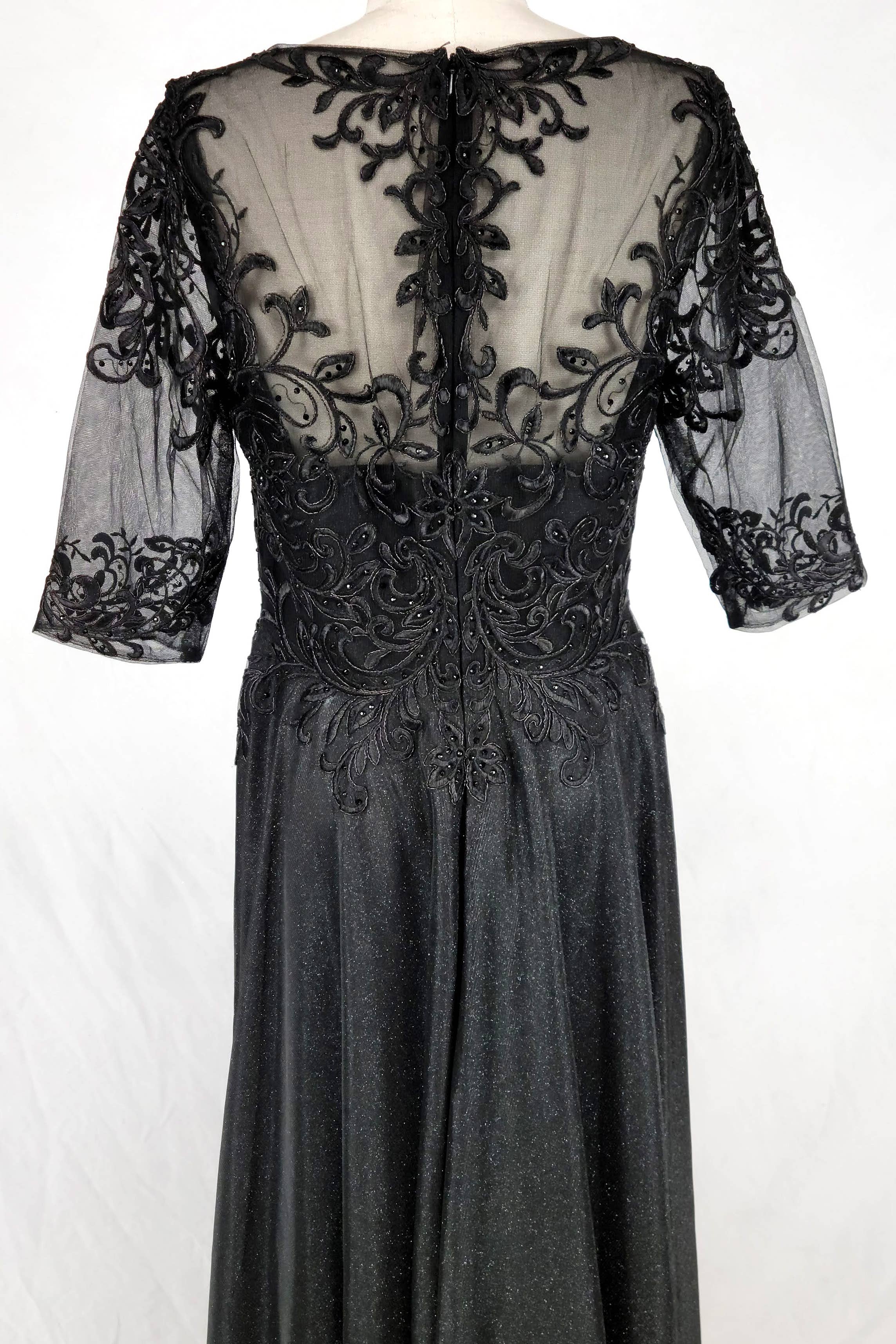 Chicas - Vendita all'ingrosso Vestito - Donna - Abito lungo Missy con maniche 3/4 e tasche J006-S-4XL7