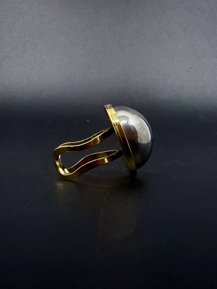 Cassini Halo Justerbar Ring - Guld / Silver 20mm för wholesale av Lawless