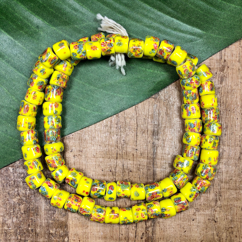 Bead Goes On – Großhandel Perlen – Gelbe Tombo-Rondelle-Glasperlen im japanischen Vintage-Stil1