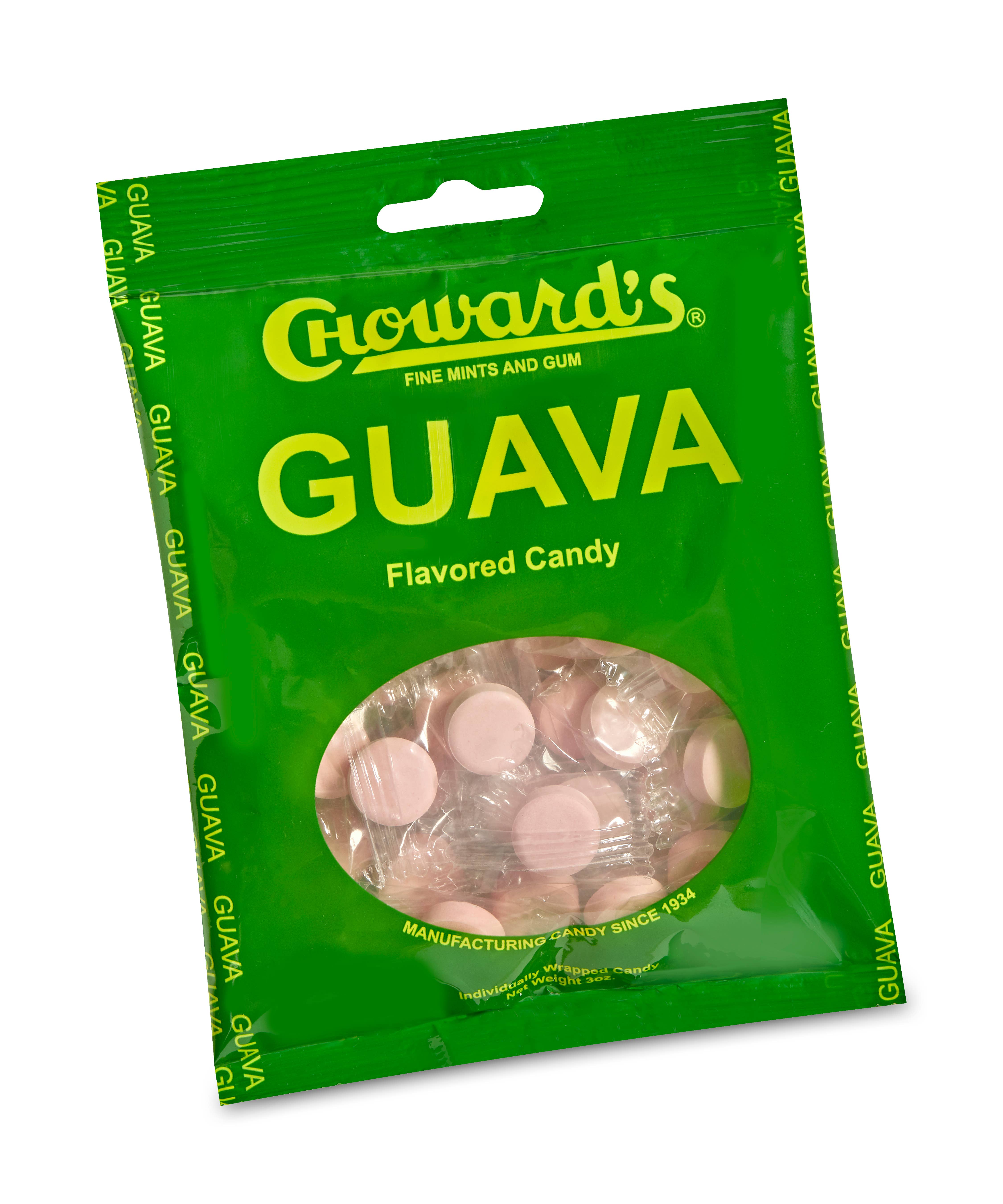 C. Howard Company, Inc. - Wholesale Mints - Choward's Guava Candy Peg Bag 3oz.1