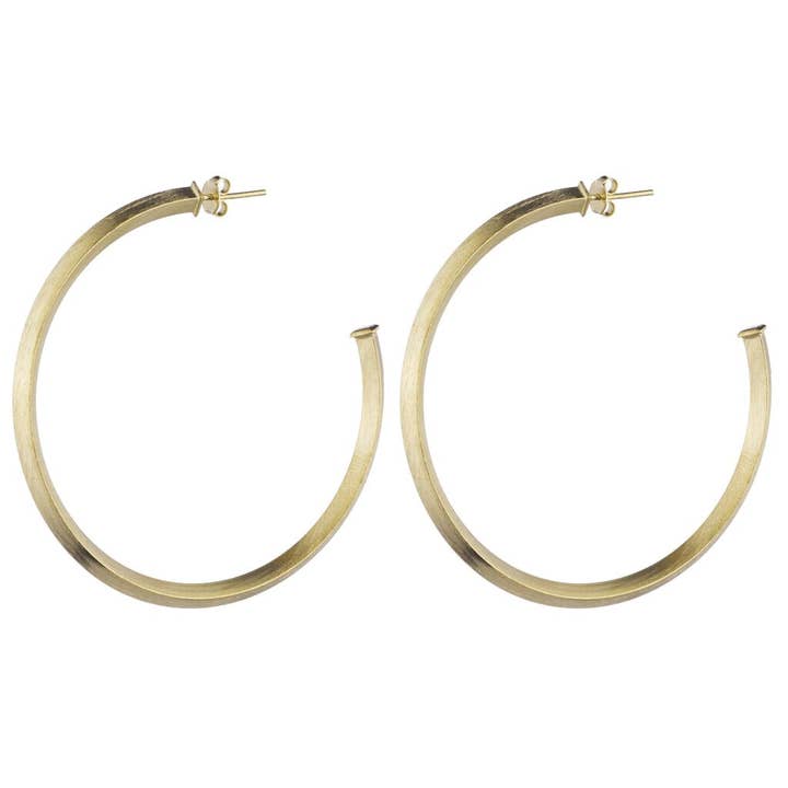 SF BRAND INC - Wholesale Hoop Earrings - Celine Hoop Earrings (pyramid hoop)
