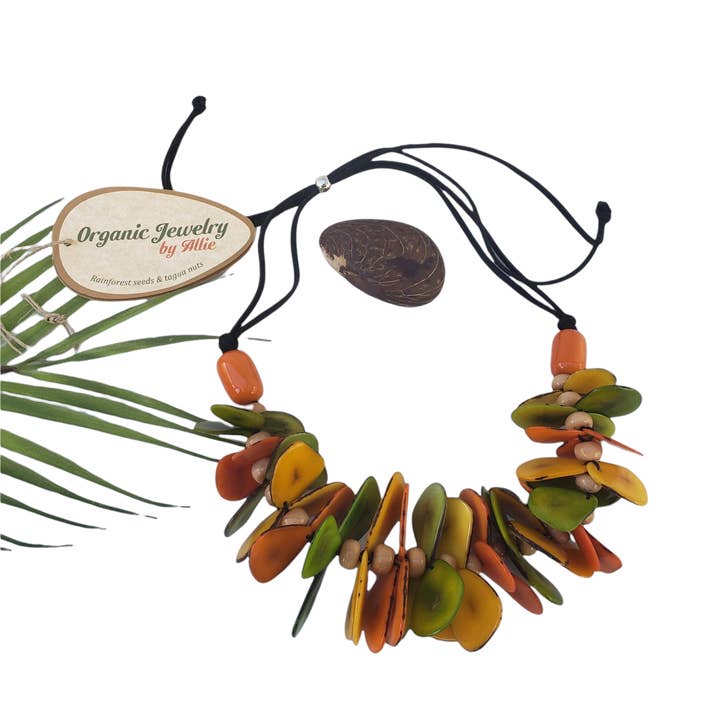 Organic jewelry by Allie - Wholesale Beaded/Pearl Necklace - Maui Hawaiian petals necklace many colors5