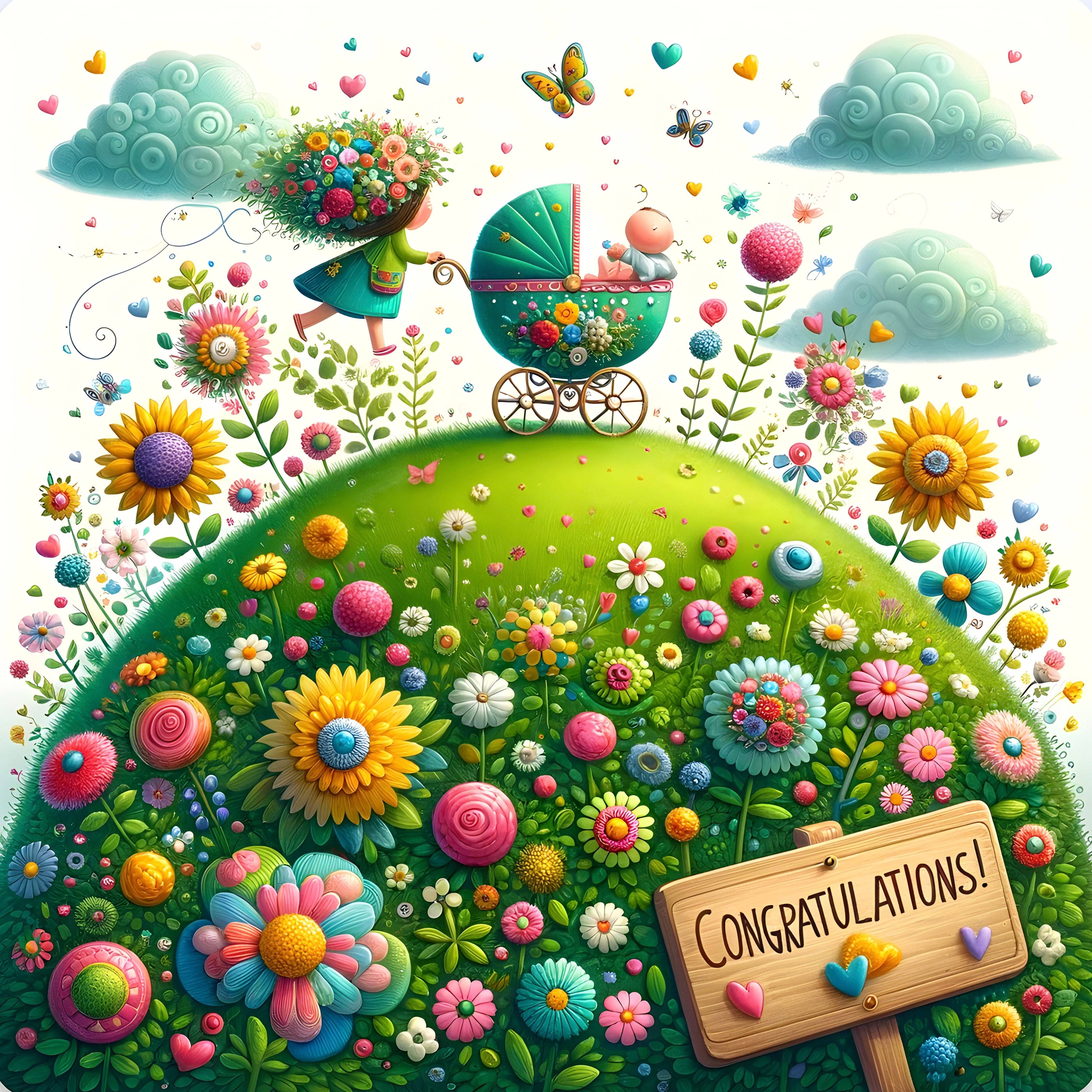 SWR trading LTD - Wholesale Art print - Congratulations Blue0