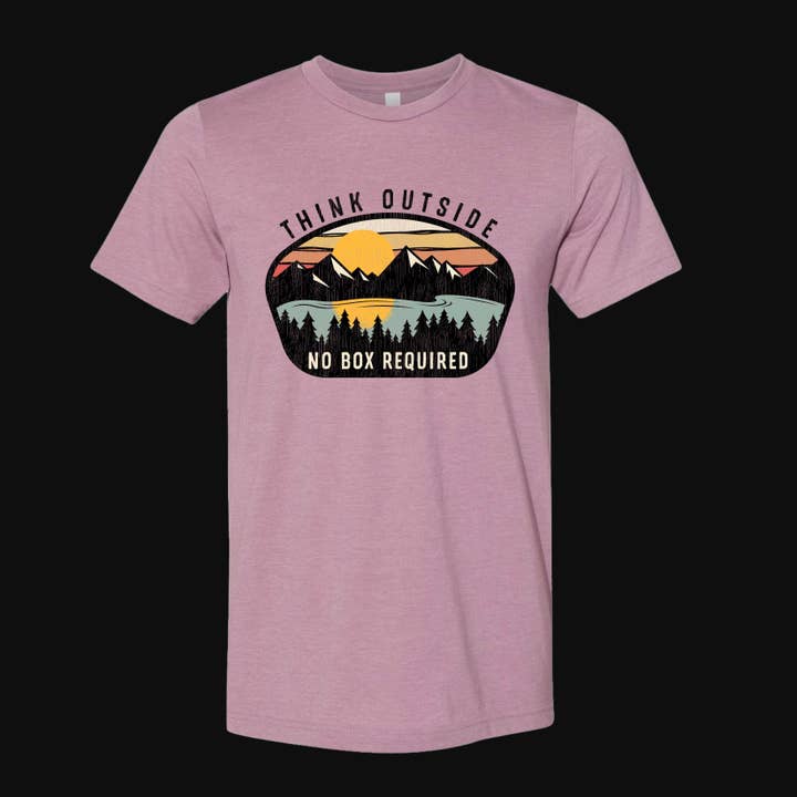 Big Moose Apparel - Wholesale T-Shirt (Graphic) - Women's - Think Outside No Box Required Women's Graphic T Shirt5