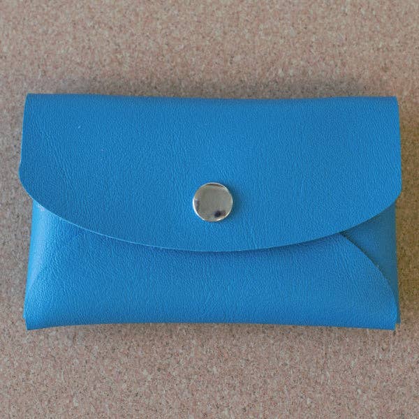 Mini Clutch Faux Leather Pouch in Teal Blue for wholesale by Lucky Cat