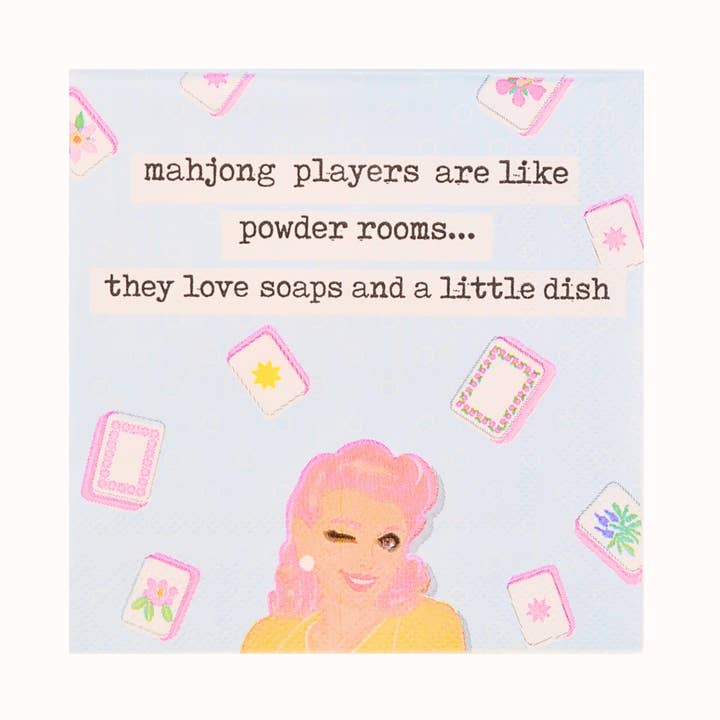 "Mahjong-spillere er som pudderrum..." Cocktailservietter for engroshandel hos Middle & Main Mahjong